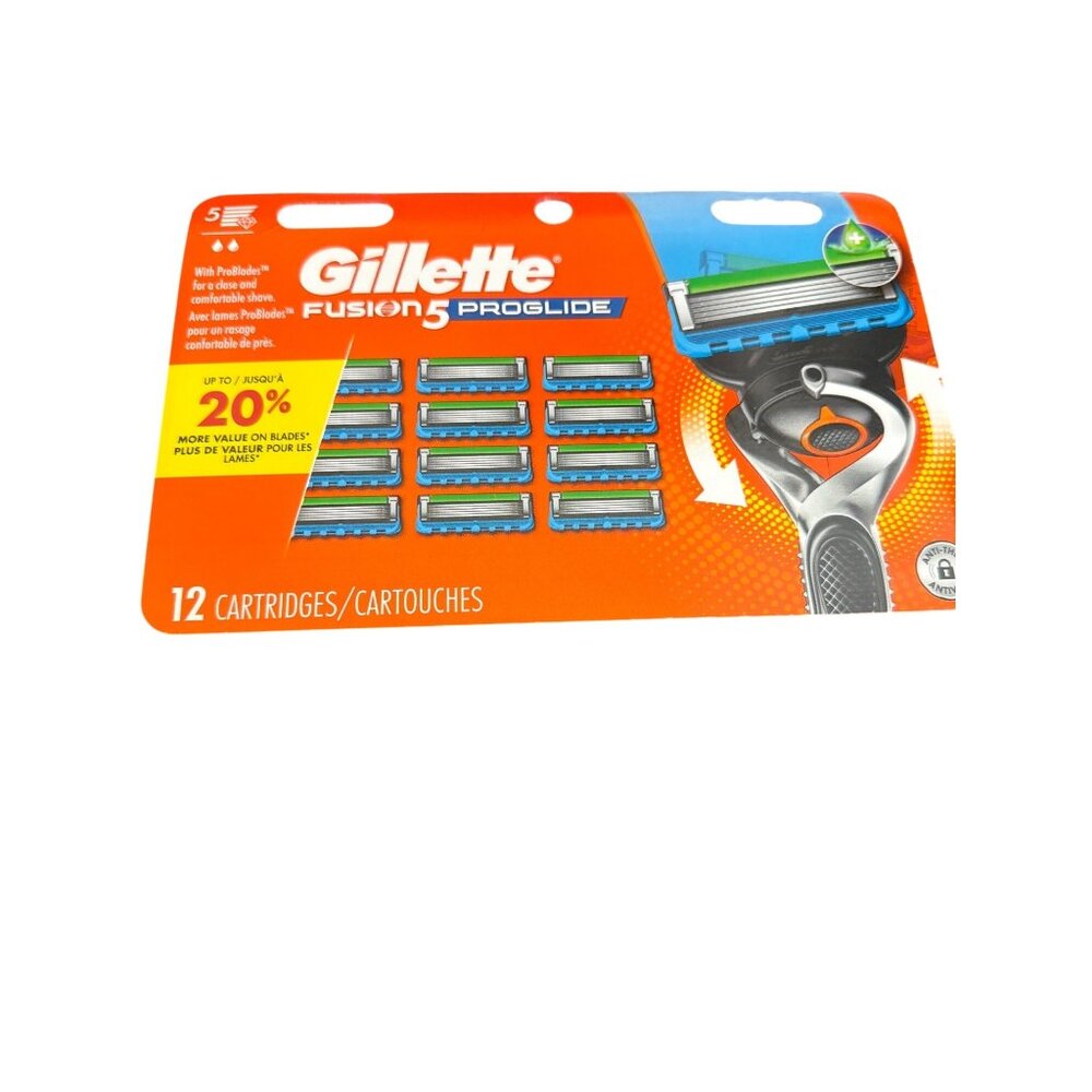 Gillette Fusion5 ProGlide Razor Blade Cartridges 12 Count New Sealed
